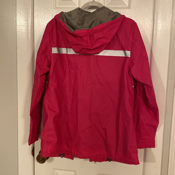 Charles River Pink and Gray Hooded Raincoat - Picture 2 of 8